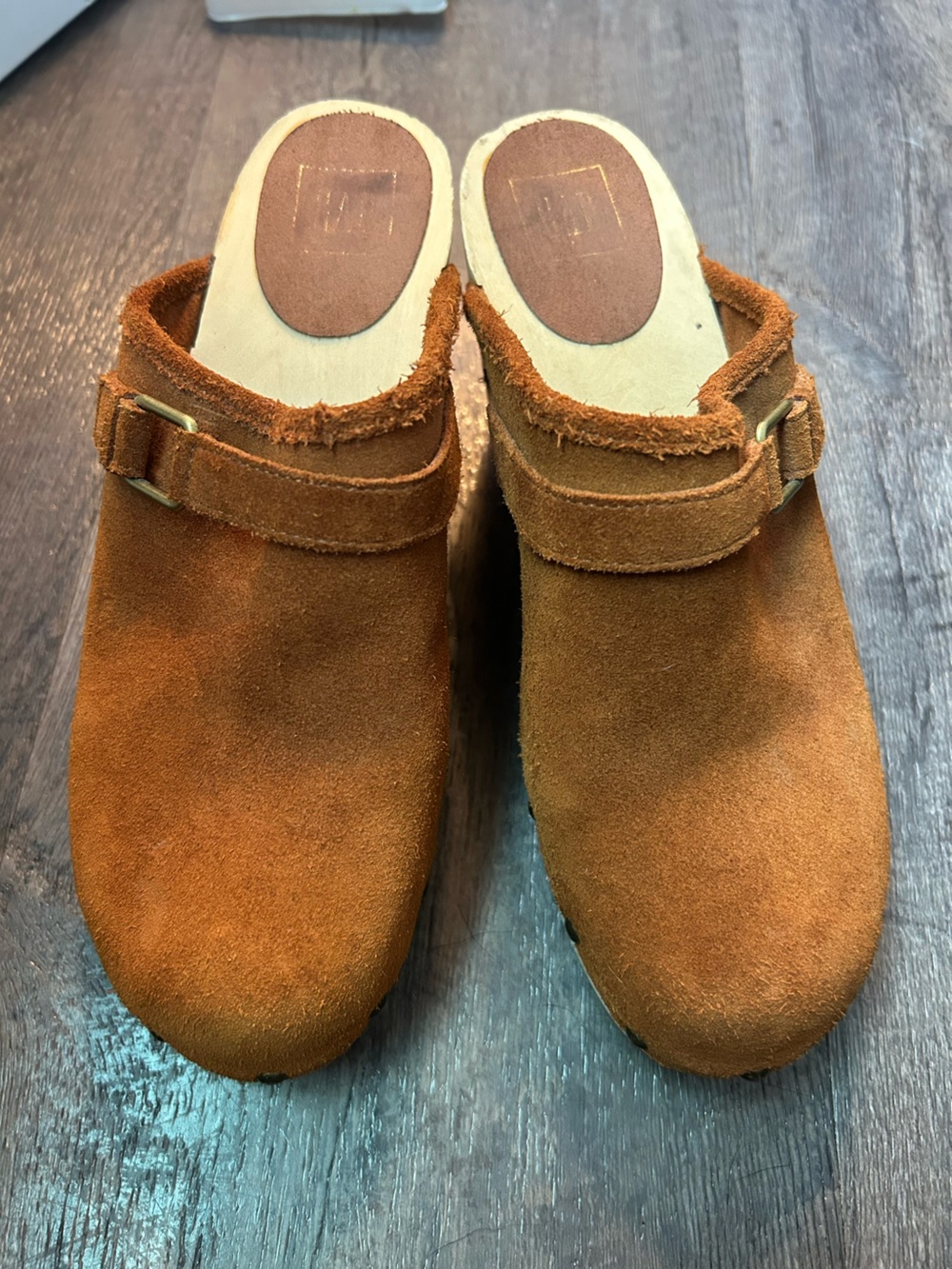 GAP Suede Slip-On Mules in Brown